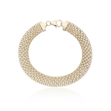 9ct yellow gold woven bracelet