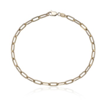 9ct Yellow Gold Paperclip Bracelet