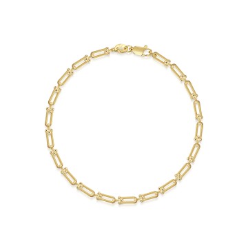 9ct Yellow Gold Mini Industrial Chain Bracelet