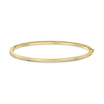 9ct Yellow Gold Plain Bangle