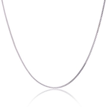 9ct White Gold 0.6mm 18-20inch Box Chain