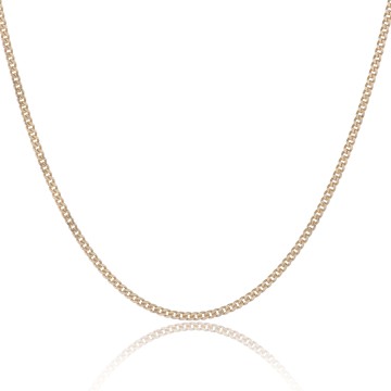 9ct Yellow Gold 1.2mm Diamond Cut 18-20inch Curb Chain
