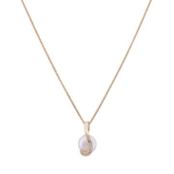 9ct Yellow Gold Pearl Drop Pendant