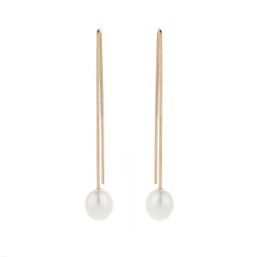 9ct Yellow Gold Freshwater Pearl 7-7.5mm Drop Earrings