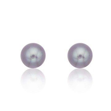 9ct White Gold 8-8.5mm Pink Freshwater Pearl Earrings