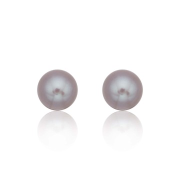 9ct White Gold 9-9.5mm Pink Freshwater Pearl Earrings