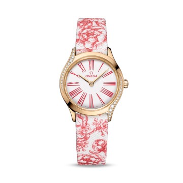 OMEGA De Ville Mini Trésor Quartz 26mm in Moonshine™ Gold Ladies Watch 428.57.26.60.04.003