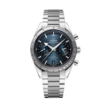OMEGA Speedmaster 57 Mens Watch O33210415103001 Blue Dial Steel Bracelet