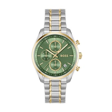 BOSS Grand Tour Quartz 38mm Stainless Steel and Yellow Gold Tone Chronograph Ladies Watch 1502766