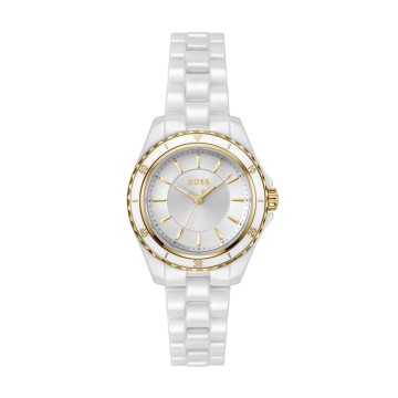 BOSS Ladies Sage Aqua White Ceramic Watch 1502850