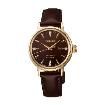 Seiko Presage Cocktail Time Jamaican Coffee Diamond-Set 30mm Watch SRE020J1 