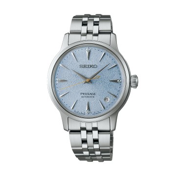 Seiko Presage Frozen Skydiving Diamond Cocktail Time 34mm Automatic Ladies Watch SRPL61J1