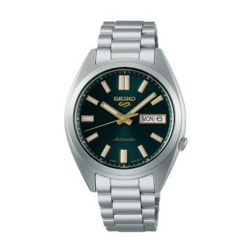 Seiko 5 Sports SNXS Vintage Gold Collection Green Tie Watch SRPL57K1