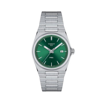 Tissot PRX 35mm Unisex Watch T137.210.11.081.00 Green Dial Steel Bracelet