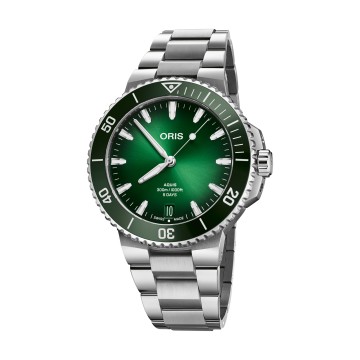Oris Aquis Date Calibre 400 43.5mm Green Mens Watch 01 400 7790 4157-07 8 23 02PEB