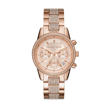 Michael Kors Bryant Rose Gold Tone Chronograph Ladies Watch MK6485