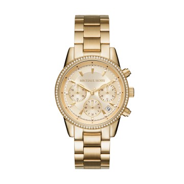 Michael Kors Bryant Gold Plated Chronograph 37mm Watch MK6356