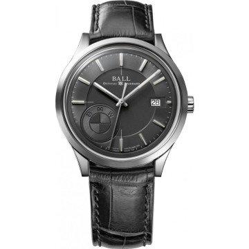 Ex-Display Ball BMW Classic Grey Dial Brown Leather Strap Gents Watch