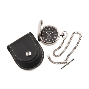 Jean Pierre Chrome Plated Quartz Pocket Watch D35 1