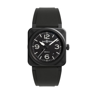 Bell & Ross BR-03 41mm Automatic Mechanical Mens Watch BR03A-BL-CE/SRB