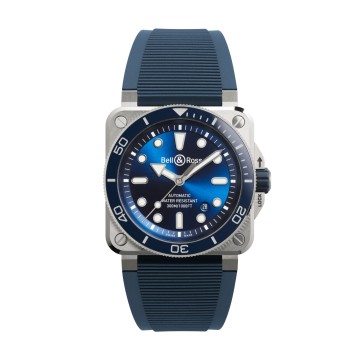 Bell & Ross BR-03 Automatic Mechanical 42mm Diver Watch BR03A-D-BLU-ST-SRB