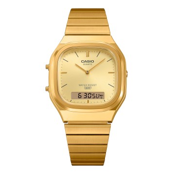 Casio Vintage Champagne Dial 40.9mm Unisex Watch AQ-240EG-9AEF