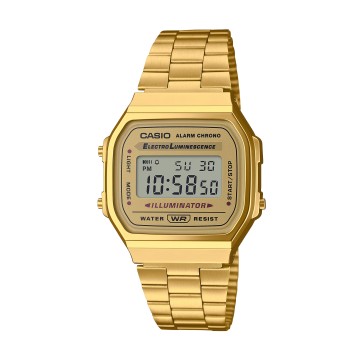 Casio Vintage Electro Luminescence Gold Unisex Watch A168WG-9EF