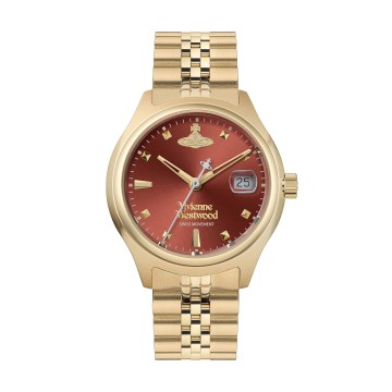 Vivienne Westwood Little Camberwell Quartz 29mm Yellow Gold Tone Ladies Watch VV311RBGD
