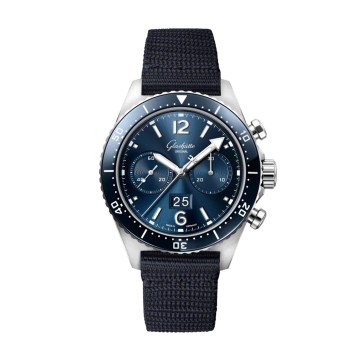 Glashutte SeaQ Chronograph Panorama Date Automatic 43mm Mens Watch 1-37-23-02-81-36