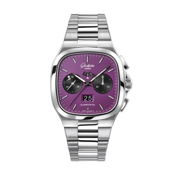 Glashütte Original Seventies Plasma Chronograph Panorama Date Watch 1-37-02-19-02-70