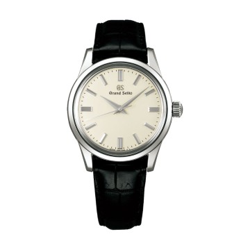 Grand Seiko Elegance Collection Black Leather Strap Mens Watch SBGW231G Front