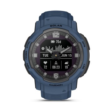 Garmin Instinct Crossover Solar 45mm Watch Tidal Blue 010-02730-02
