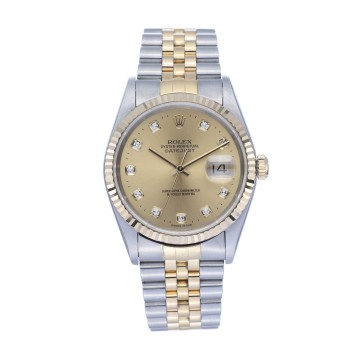 Pre-Owned Gents Rolex Diamond Dot Datejust Watch 16233