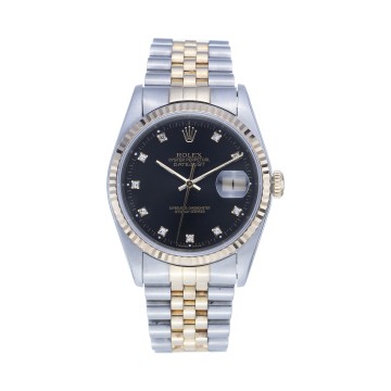 Pre-Owned Rolex Gents Diamond Dial Datejust Watch 16233