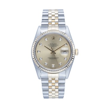 Pre-Owned Rolex Gents Datejust 36mm Diamond Watch 16233