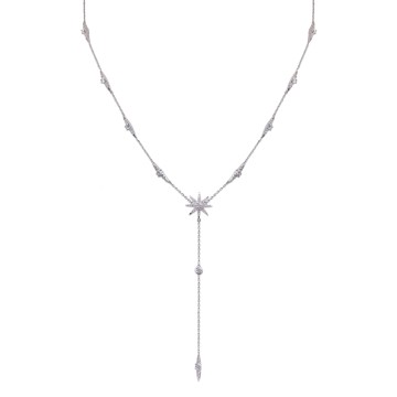 Carat* London Stella Silver Mimosa Cubic Zirconia Necklet 23770-1