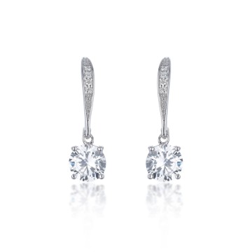 Silver Cubic Zirconia Drop Earrings