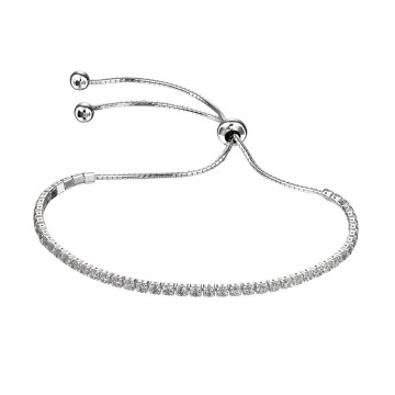 Silver Cubic Zirconia Tennis Bracelet