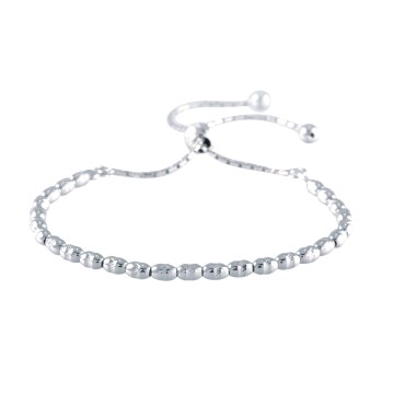 Silver Fancy Ball Cord Bracelet