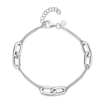 Silver Chain Link Bracelet 