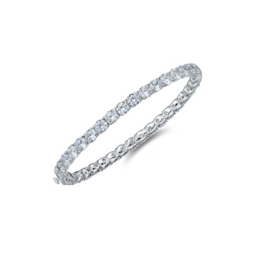 Sterling Silver Cubic Zirconia Bangle