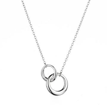 Silver Interlocking Links Necklet