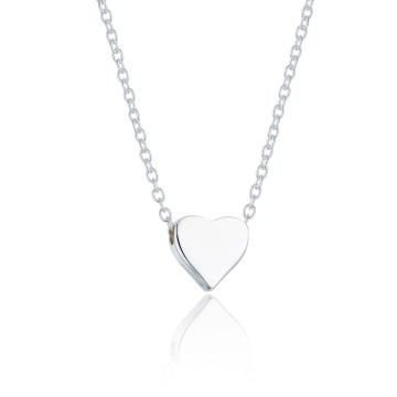 Silver Single Heart Necklet