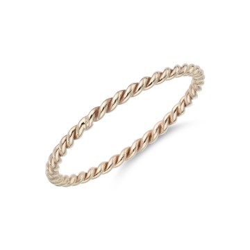 Yellow Gold Plated Rope Ring
