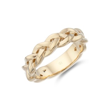Yellow Gold Plated Braided Ring