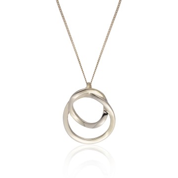 Yellow Gold Plated Double Circle Pendant