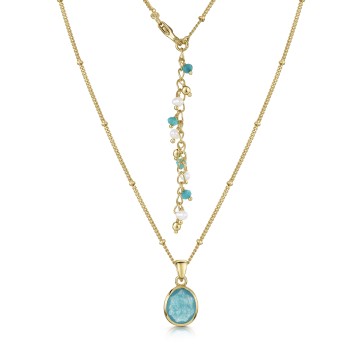 18ct Yellow Gold Vermeil Green White Jade Pendant