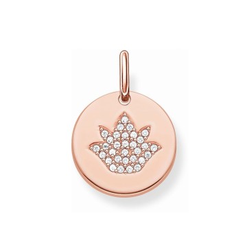 Thomas Sabo Rose Gold Lotus Circle Pendant LBPE0006-416-14