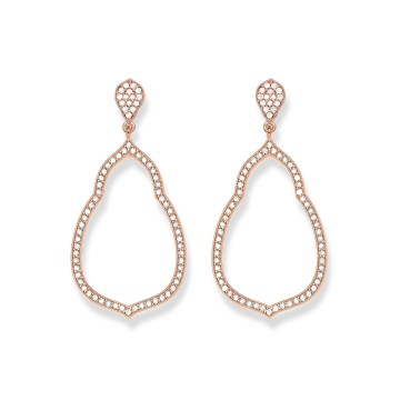 Thomas Sabo Rose Gold Open Teardrop Drop Earrings H1900-416-14