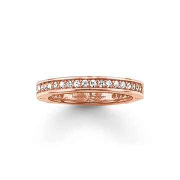 Thomas Sabo Rose Gold Cubic Zirconia Eternity Ring TR1700-416-14